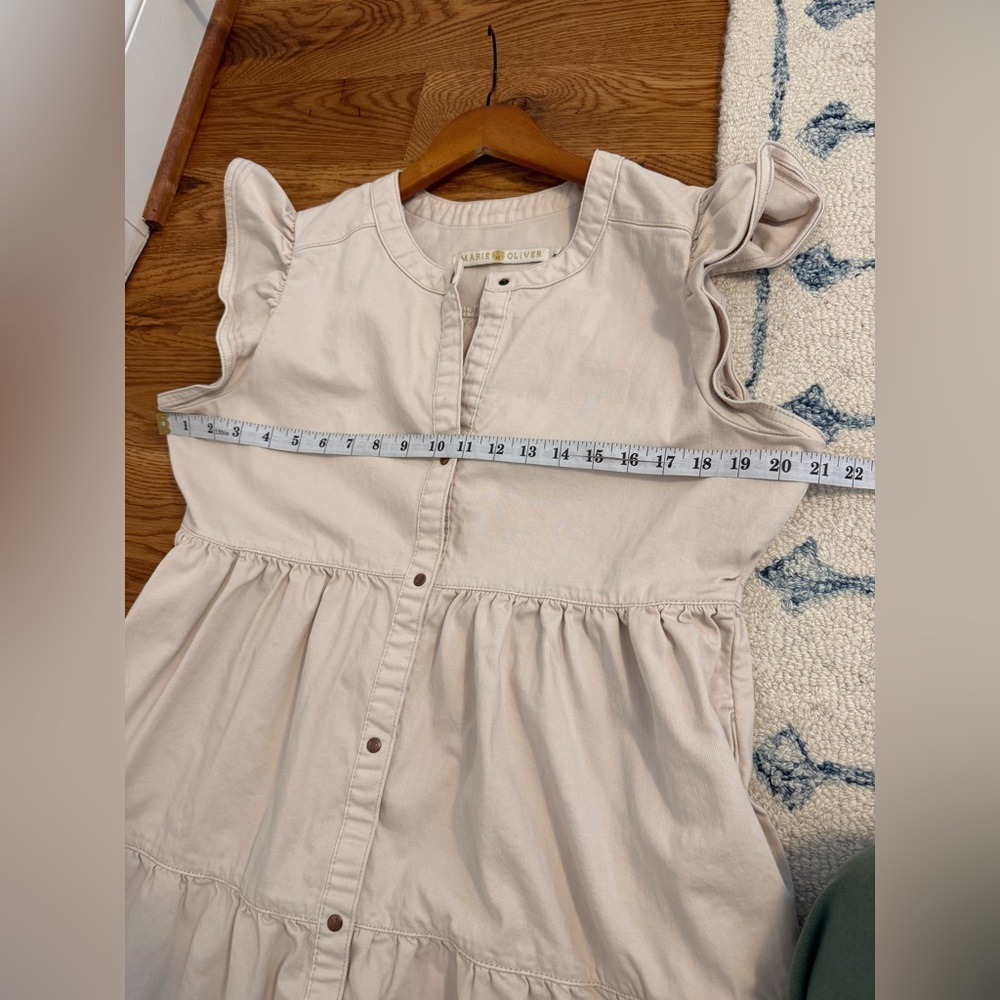Marie Oliver Neely Denim Dress Birch Size Large - Picture 7 of 9